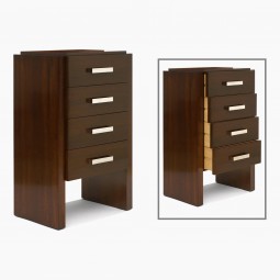 Walnut Four Drawer Commode