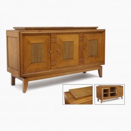 Oak Three Door French Sideboard