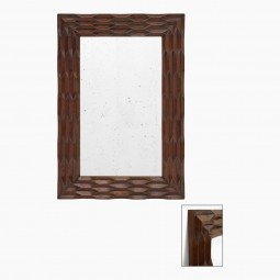 Hand Carved Mahogany Mirror