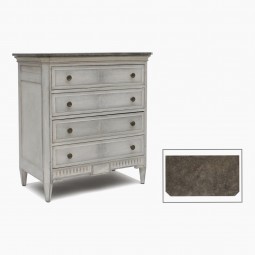 Four Drawer Blue Painted Commode