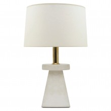 Tapered Square White Plaster Lamp