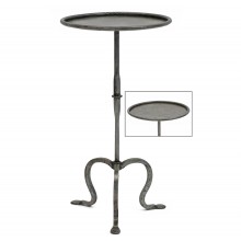 Polished Steel Tripod Table