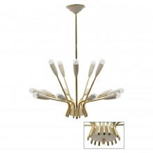 Fifteen light Brass Chandelier