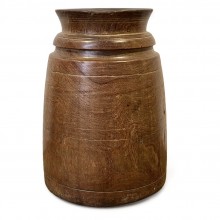 Large Circular Wooden Pot