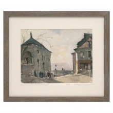 Parisian Watercolor Scene