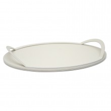 Oval Leather Tray