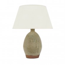 Green Drip Glazed Terra Cotta Table Lamp