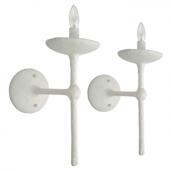 Pair of Plaster Clad Sconces