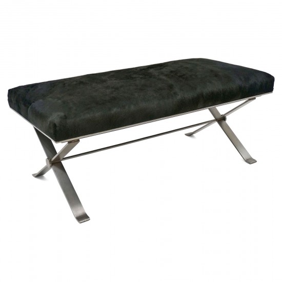 Polished Steel X-Form Bench