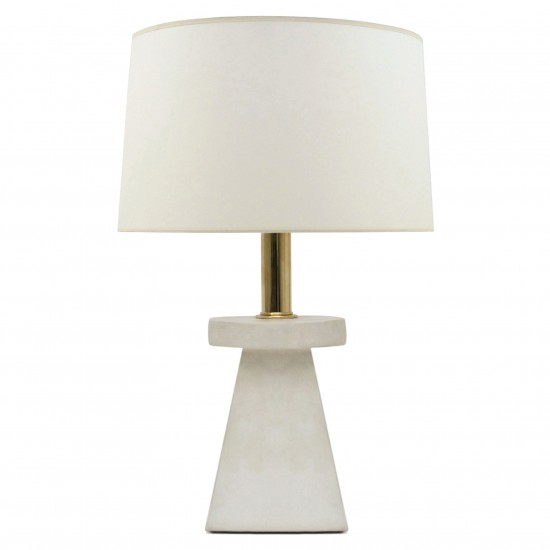 Tapered Square White Plaster Lamp