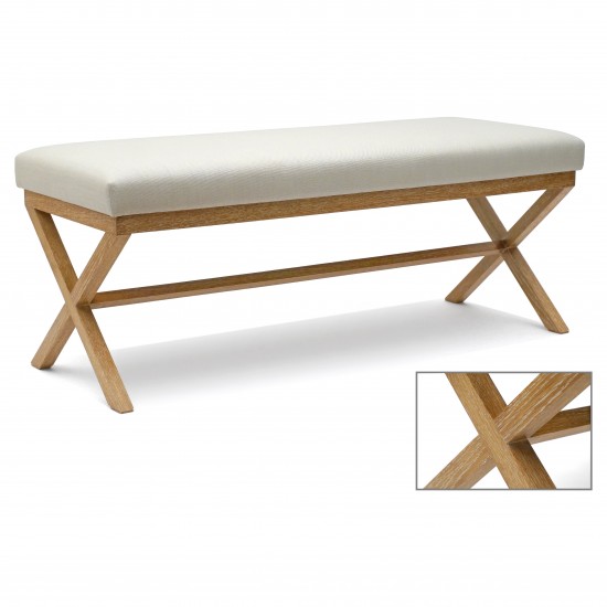 Cerused Oak X-Form Bench