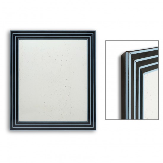 Black and Blue Melamine Mirror