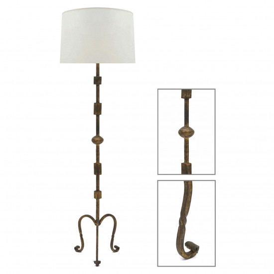 Gilt Iron Standing Lamp