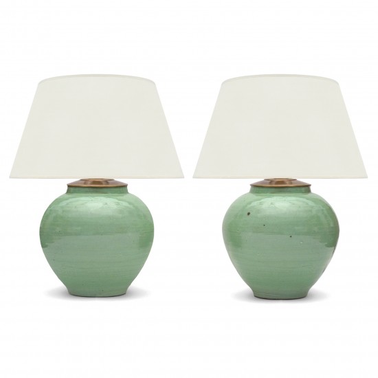 Medium Green Ceramic Table Lamps