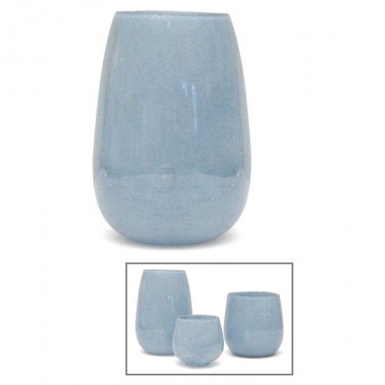 Light Blue Glass Vase