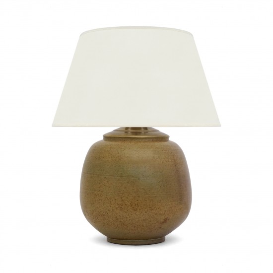 Taupe Stoneware Table Lamp