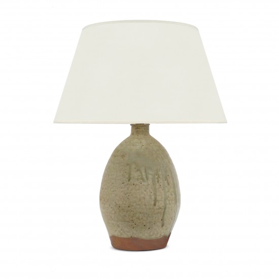 Green Drip Glazed Terra Cotta Table Lamp