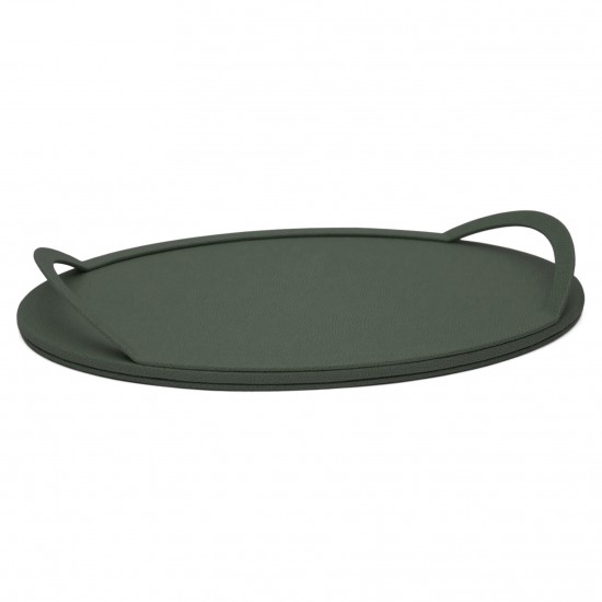 Oval Leather Tray