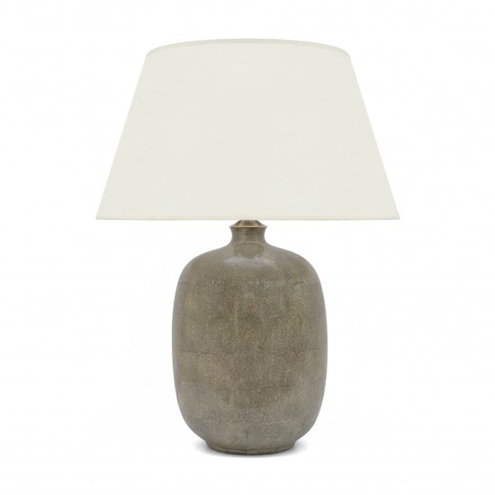 Large Faux Shagreen Ceramic Lamp