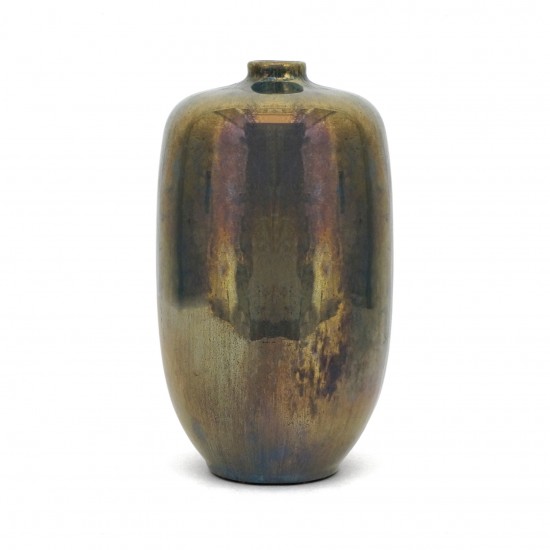 Green Iridescent Stoneware Vase