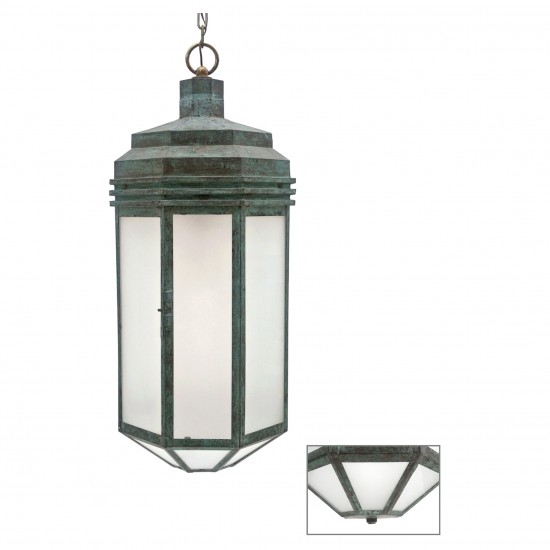 Large Patinated Iron Lantern